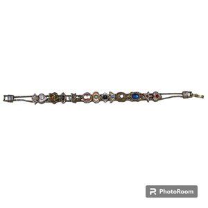 BEAUTIFUL OLD SLIDE CHARMS BRACELET